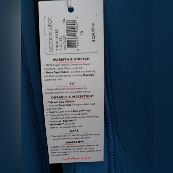 Sisstrevolution 7 Seas Wetsuit size 10 - Picture 6 of 10